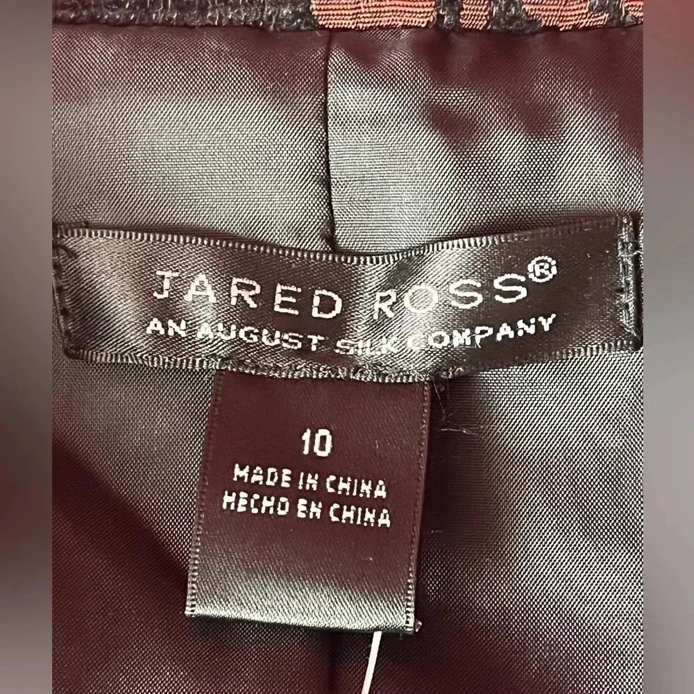 Jared Ross an August Silk Company NWT Brocade Contemporary Blazer Black Size 10 - Picture 7 of 14